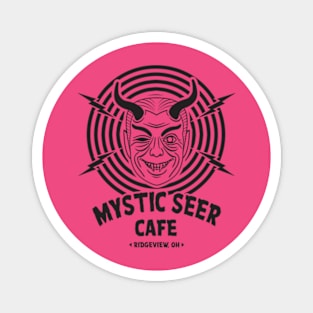 Mystic Seer Cafe b&w Magnet